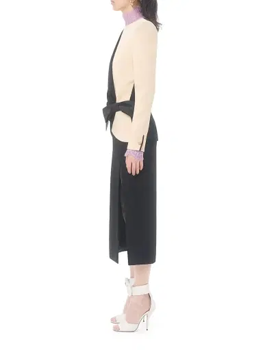 Valentino Garavani Women's Wool Crepe Midi Dress - Black Birch | Thumbnail 3 Valentino Garavani Women's Wool Crepe Midi Dress - Black Birch | Thumbnail 3