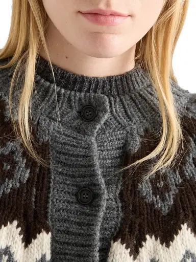 Prada Women's Wool and Cashmere Cardigan - Grey | Thumbnail 6 Prada Women's Wool and Cashmere Cardigan - Grey | Thumbnail 6