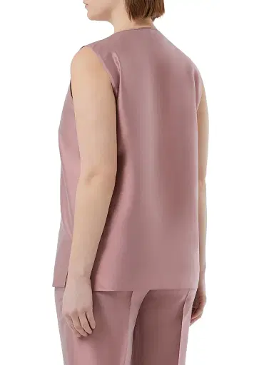 Marina Rinaldi Women's Light Shantung Silk Top - Pink | Thumbnail 3 Marina Rinaldi Women's Light Shantung Silk Top - Pink | Thumbnail 3