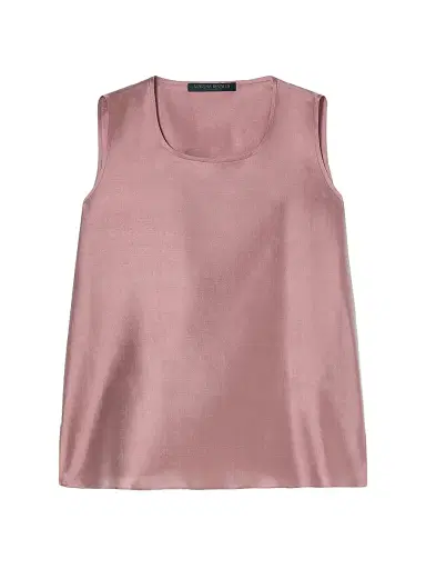 Marina Rinaldi Women's Light Shantung Silk Top - Pink | Thumbnail 1 Marina Rinaldi Women's Light Shantung Silk Top - Pink | Thumbnail 1