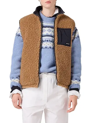 Miu Miu Women's Teddy Down Vest with Technical Pongé - Brown - Size 6 | Thumbnail 2 Miu Miu Women's Teddy Down Vest with Technical Pongé - Brown - Size 6 | Thumbnail 2