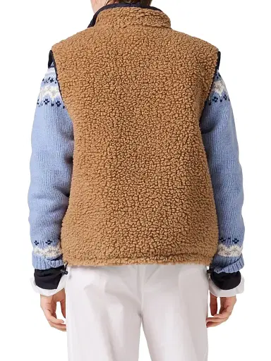 Miu Miu Women's Teddy Down Vest with Technical Pongé - Brown - Size 6 | Thumbnail 4 Miu Miu Women's Teddy Down Vest with Technical Pongé - Brown - Size 6 | Thumbnail 4