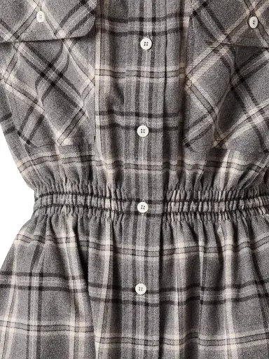 Miu Miu Women's Flannel Mini Dress | Thumbnail 5 Miu Miu Women's Flannel Mini Dress | Thumbnail 5
