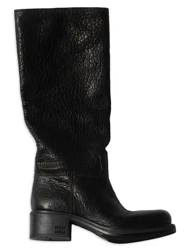 Miu Miu Women's Leather Boots - Black - Size 8 | Thumbnail 2 Miu Miu Women's Leather Boots - Black - Size 8 | Thumbnail 2