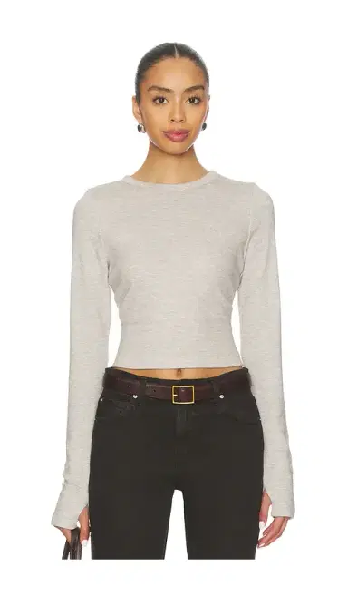 Susana Monaco Carryover Fleece Crew Long Sleeve Top | Thumbnail 1 Susana Monaco Carryover Fleece Crew Long Sleeve Top | Thumbnail 1