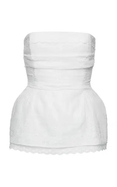 Magda Butrym Lace-Trimmed Cotton-Blend Corset Top | Thumbnail 5 Magda Butrym Lace-Trimmed Cotton-Blend Corset Top | Thumbnail 5