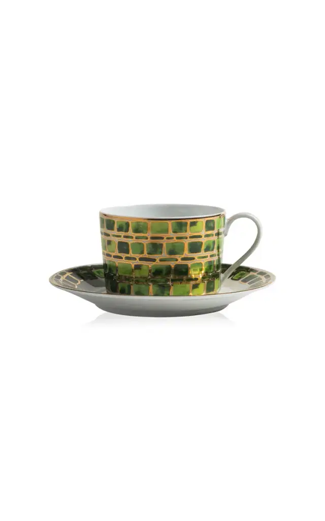Gold-Detailed Porcelain Tea Cup & Saucer - Multi Gold-Detailed Porcelain Tea Cup & Saucer - Multi