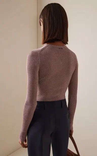 Miu Miu Metallic-Knit Top | Thumbnail 4 Miu Miu Metallic-Knit Top | Thumbnail 4