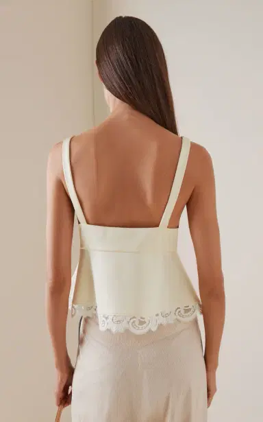 Stella McCartney Lace-Trimmed Satin Bustier Top | Thumbnail 4 Stella McCartney Lace-Trimmed Satin Bustier Top | Thumbnail 4