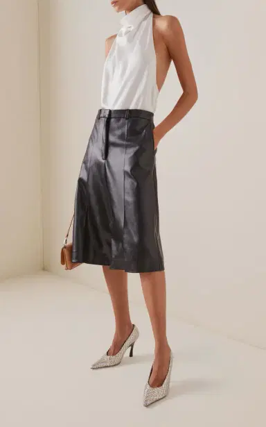 Stella McCartney Cowl-Back Satin Halter Top | Thumbnail 3 Stella McCartney Cowl-Back Satin Halter Top | Thumbnail 3