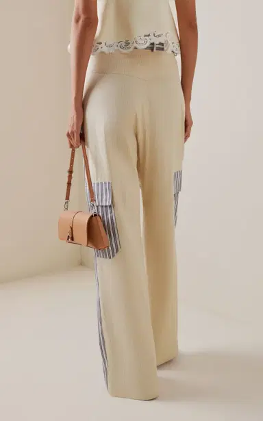 Stella McCartney Striped Cotton Wide-Leg Pants | Thumbnail 4 Stella McCartney Striped Cotton Wide-Leg Pants | Thumbnail 4