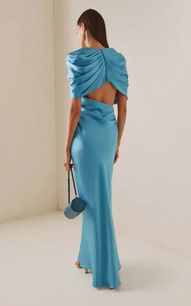 Stella McCartney Draped Satin Cape Gown | Thumbnail 4 Stella McCartney Draped Satin Cape Gown | Thumbnail 4