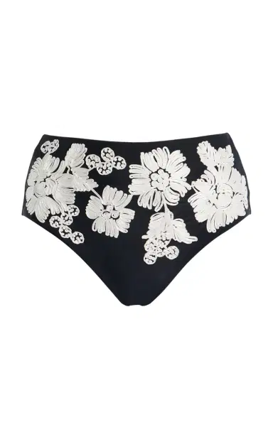 SIMKHAI Francie Embroidered High-Rise Bikini Bottom | Thumbnail 4 SIMKHAI Francie Embroidered High-Rise Bikini Bottom | Thumbnail 4