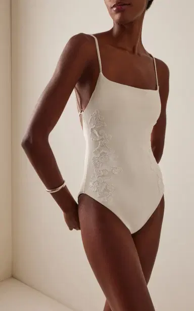 SIMKHAI Juniper Embroidered One-Piece Swimsuit | Thumbnail 2 SIMKHAI Juniper Embroidered One-Piece Swimsuit | Thumbnail 2
