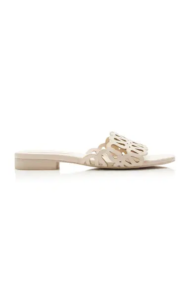 SIMKHAI McCall Laser-Cut Leather Sandals | Thumbnail 1 SIMKHAI McCall Laser-Cut Leather Sandals | Thumbnail 1