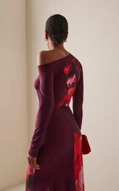 Silvia Tcherassi Sabra Asymmetric Floral Jersey Top | Thumbnail 4 Silvia Tcherassi Sabra Asymmetric Floral Jersey Top | Thumbnail 4