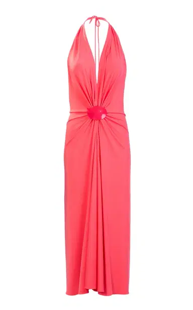 Silvia Tcherassi Veracruz Gathered Jersey Halter Midi Dress | Thumbnail 1 Silvia Tcherassi Veracruz Gathered Jersey Halter Midi Dress | Thumbnail 1