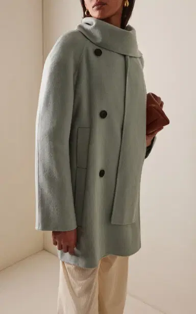 Proenza Schouler White Label Brisa Double-Faced Wool Scarf Coat | Thumbnail 2 Proenza Schouler White Label Brisa Double-Faced Wool Scarf Coat | Thumbnail 2