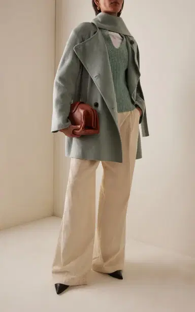 Proenza Schouler White Label Brisa Double-Faced Wool Scarf Coat | Thumbnail 3 Proenza Schouler White Label Brisa Double-Faced Wool Scarf Coat | Thumbnail 3