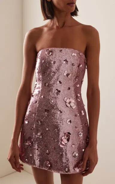 SIMKHAI Arta Sequined Bustier Mini Dress | Thumbnail 3 SIMKHAI Arta Sequined Bustier Mini Dress | Thumbnail 3