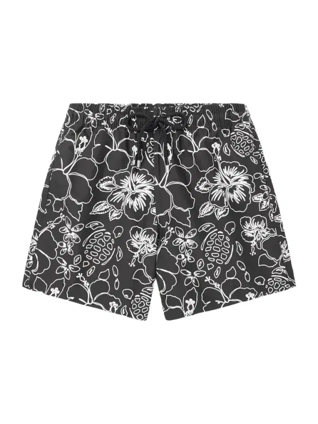 Moorea Straight-Leg Mid-Length Printed Recycled Swim Shorts - Men Moorea Straight-Leg Mid-Length Printed Recycled Swim Shorts - Men