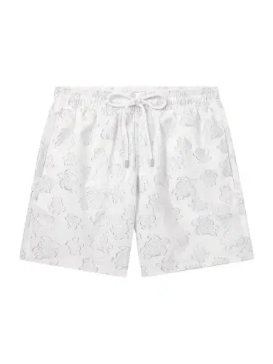 Vilebrequin Moopea Straight-Leg Mid-Length Metallic-Jacquard Swim Shorts - Men | Thumbnail 1 Vilebrequin Moopea Straight-Leg Mid-Length Metallic-Jacquard Swim Shorts - Men | Thumbnail 1