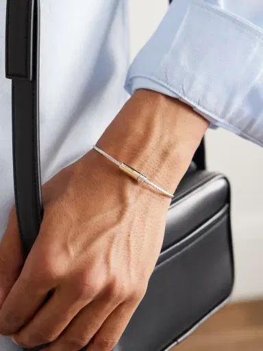 LE GRAMME 7G Sterling Silver and 18-Karat Gold Bracelet - Men | Thumbnail 2 LE GRAMME 7G Sterling Silver and 18-Karat Gold Bracelet - Men | Thumbnail 2