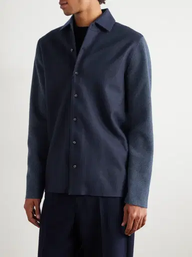 Loro Piana Breia Felt-Panelled CashWish® Overshirt - Men | Thumbnail 3 Loro Piana Breia Felt-Panelled CashWish® Overshirt - Men | Thumbnail 3