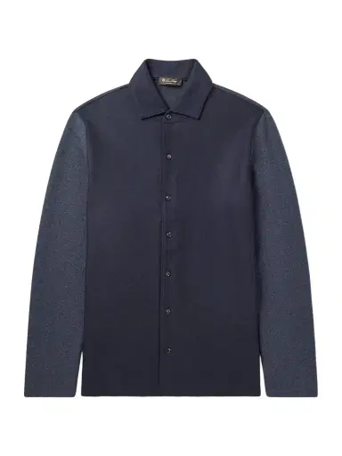 Loro Piana Breia Felt-Panelled CashWish® Overshirt - Men | Thumbnail 1 Loro Piana Breia Felt-Panelled CashWish® Overshirt - Men | Thumbnail 1