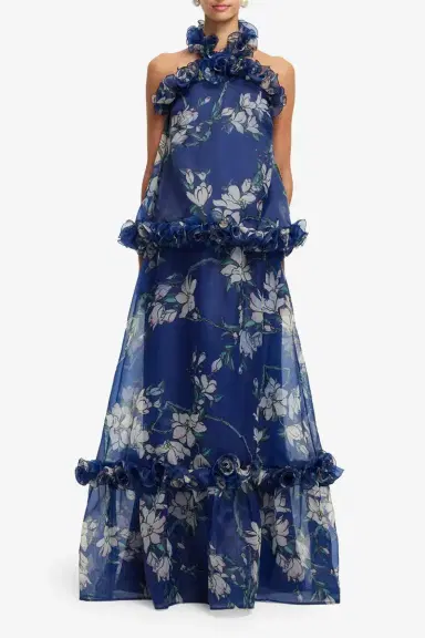 LEO LIN Michelle Ruffled Halterneck Top | Thumbnail 4 LEO LIN Michelle Ruffled Halterneck Top | Thumbnail 4