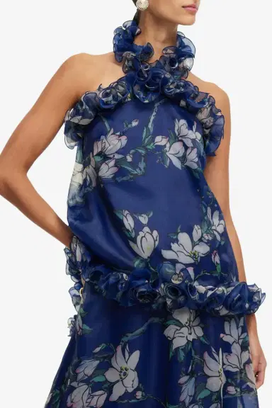 LEO LIN Michelle Ruffled Halterneck Top | Thumbnail 5 LEO LIN Michelle Ruffled Halterneck Top | Thumbnail 5