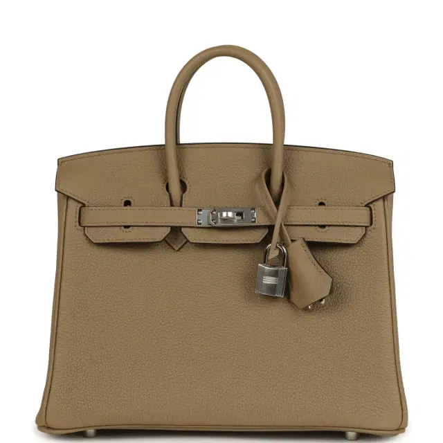 Hermes Birkin 25 Beige Marfa Togo Palladium Hardware Hermes Birkin 25 Beige Marfa Togo Palladium Hardware