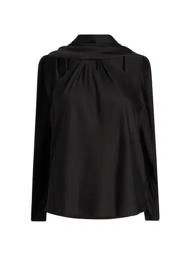 Simkhai Women's Scarlett Cape Top - Black - Size 00 | Thumbnail 1 Simkhai Women's Scarlett Cape Top - Black - Size 00 | Thumbnail 1