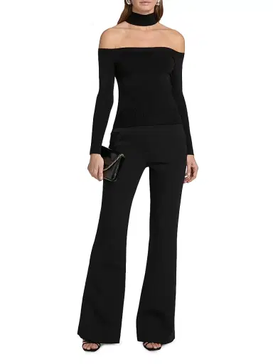 Simkhai Women's Lila Off-the-Shoulder Top - Black - Size Small | Thumbnail 2 Simkhai Women's Lila Off-the-Shoulder Top - Black - Size Small | Thumbnail 2