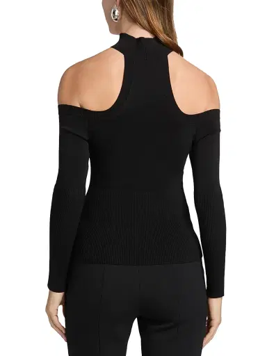 Simkhai Women's Lila Off-the-Shoulder Top - Black - Size Small | Thumbnail 5 Simkhai Women's Lila Off-the-Shoulder Top - Black - Size Small | Thumbnail 5