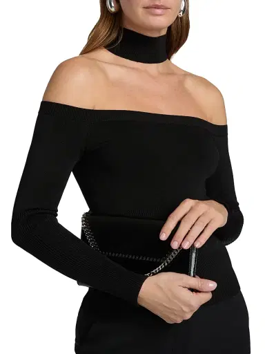 Simkhai Women's Lila Off-the-Shoulder Top - Black - Size Small | Thumbnail 6 Simkhai Women's Lila Off-the-Shoulder Top - Black - Size Small | Thumbnail 6