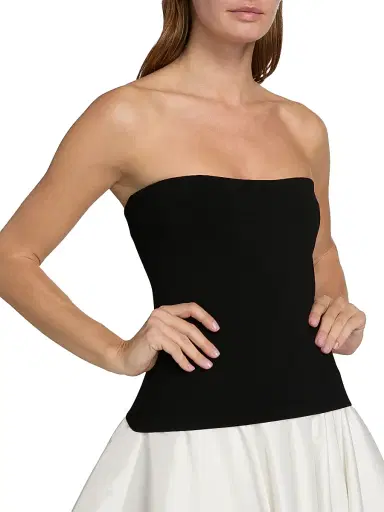 SIMKHAI Women's Isabelle Strapless Minidress - Black Multi | Thumbnail 6 SIMKHAI Women's Isabelle Strapless Minidress - Black Multi | Thumbnail 6