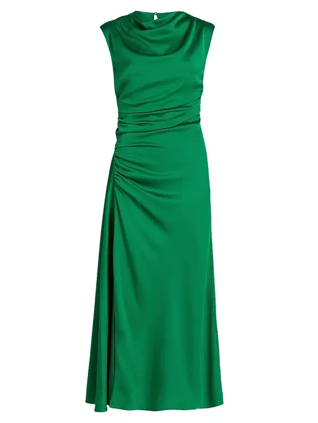 Women's Burke Draped Midi-Dress - Kelly Green Women's Burke Draped Midi-Dress - Kelly Green