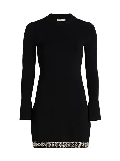 SIMKHAI Women's Farley Embellished Minidress - Black | Thumbnail 1 SIMKHAI Women's Farley Embellished Minidress - Black | Thumbnail 1
