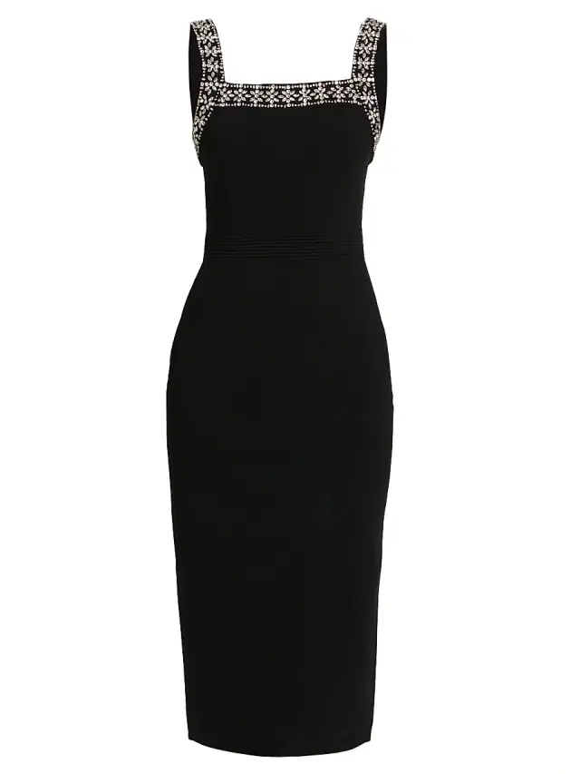 Women's Maude Embellished Midi-Dress - Black Women's Maude Embellished Midi-Dress - Black