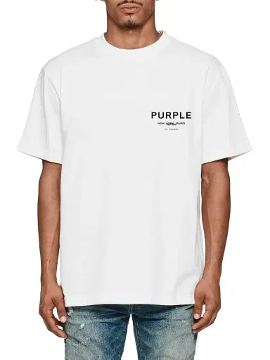 Purple Brand Men's Logo Jersey T-Shirt - White - Size XXL | Thumbnail 1 Purple Brand Men's Logo Jersey T-Shirt - White - Size XXL | Thumbnail 1