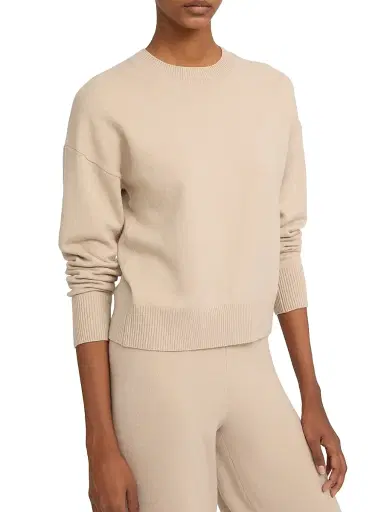 Yves Salomon Women's Wool Crewneck Sweater - Ficelle - Size XL | Thumbnail 4 Yves Salomon Women's Wool Crewneck Sweater - Ficelle - Size XL | Thumbnail 4