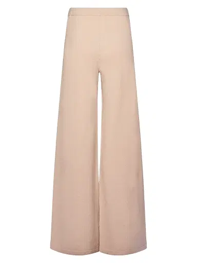 Yves Salomon Women's Wool Drawstring Wide-Leg Pants - Ficelle | Thumbnail 3 Yves Salomon Women's Wool Drawstring Wide-Leg Pants - Ficelle | Thumbnail 3