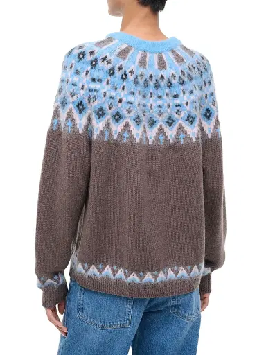 Staud Women's Zane Fair Isle-Style Wool-Blend Sweater - Banff | Thumbnail 4 Staud Women's Zane Fair Isle-Style Wool-Blend Sweater - Banff | Thumbnail 4