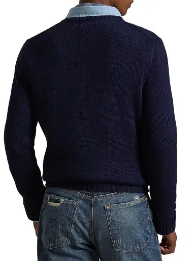 Polo Ralph Lauren Men's The Iconic Flag Cotton Sweater - Hunter Navy | Thumbnail 4 Polo Ralph Lauren Men's The Iconic Flag Cotton Sweater - Hunter Navy | Thumbnail 4