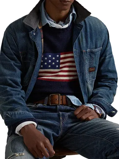 Polo Ralph Lauren Men's The Iconic Flag Cotton Sweater - Hunter Navy | Thumbnail 6 Polo Ralph Lauren Men's The Iconic Flag Cotton Sweater - Hunter Navy | Thumbnail 6