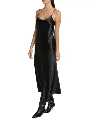 rag & bone Women's Alessia Beaded Scoopneck Maxi Dress - Black | Thumbnail 2 rag & bone Women's Alessia Beaded Scoopneck Maxi Dress - Black | Thumbnail 2