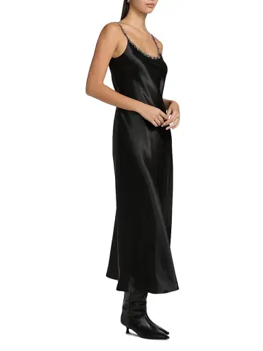 rag & bone Women's Alessia Beaded Scoopneck Maxi Dress - Black | Thumbnail 4 rag & bone Women's Alessia Beaded Scoopneck Maxi Dress - Black | Thumbnail 4