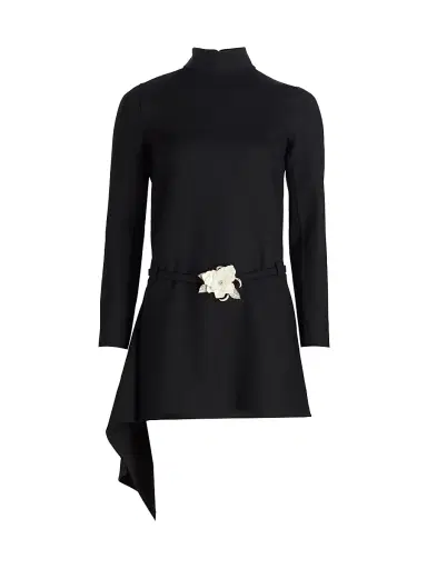 Oscar de la Renta Women's Crystal-Embellished Flower Belt Minidress | Thumbnail 1 Oscar de la Renta Women's Crystal-Embellished Flower Belt Minidress | Thumbnail 1