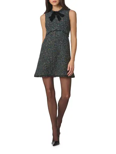 Shoshanna Women's Alicia Tweed Minidress - Jet Multi | Thumbnail 2 Shoshanna Women's Alicia Tweed Minidress - Jet Multi | Thumbnail 2